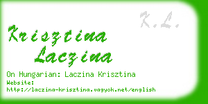 krisztina laczina business card